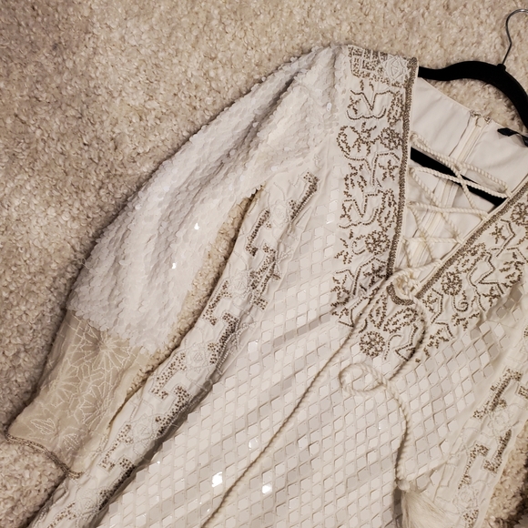 French connection beautiful sequenced white dress - Picture 8 of 11